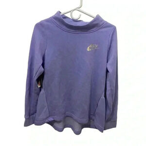 New Girl’s Nike Purple Mock Neck Sweatshirt